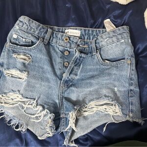Zara Light Blue Denim Shorts